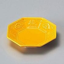 黄色の四角い陶器皿　菓子器です 黄色の四角い陶器皿 菓子器です